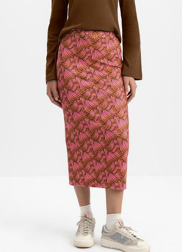 Imagem principal Saia Feminina Midi em Cotton Marrom Essendi Essendi