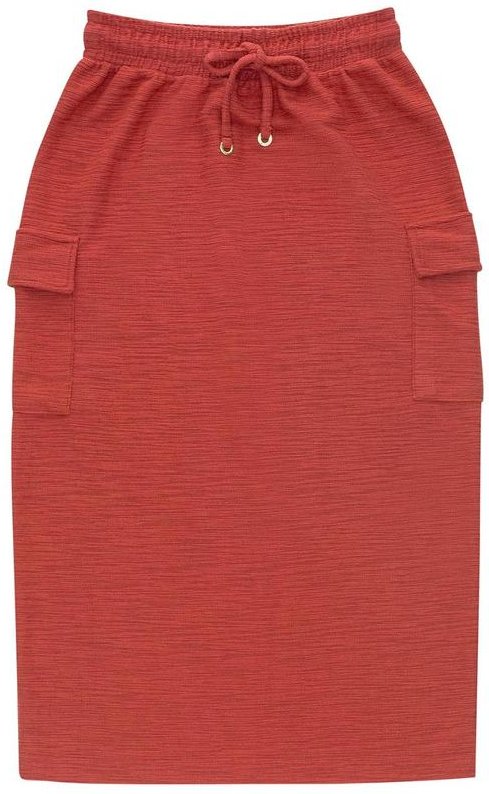 Saia Feminina Midi Marrom