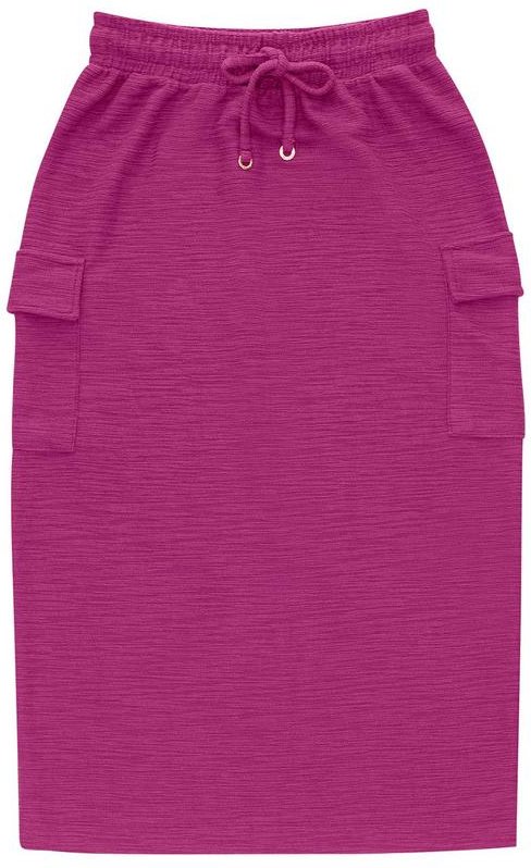 Saia Feminina Midi Roxo