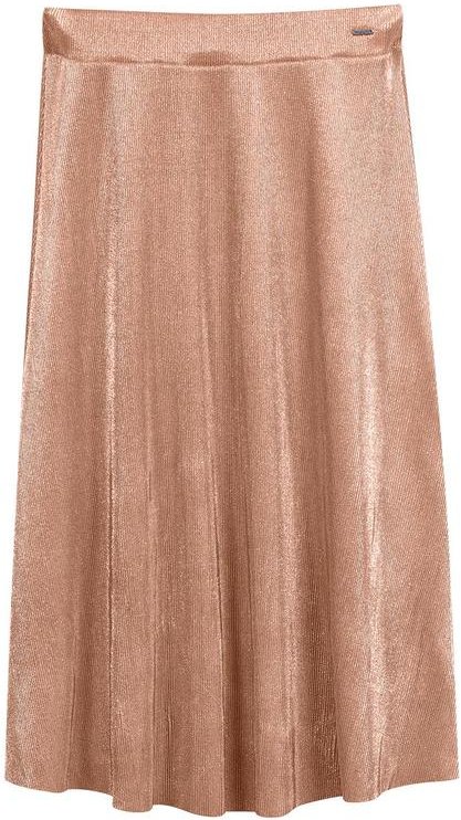 Imagem principal Saia Feminina Midi Plissada Marrom Marialícia Marialícia