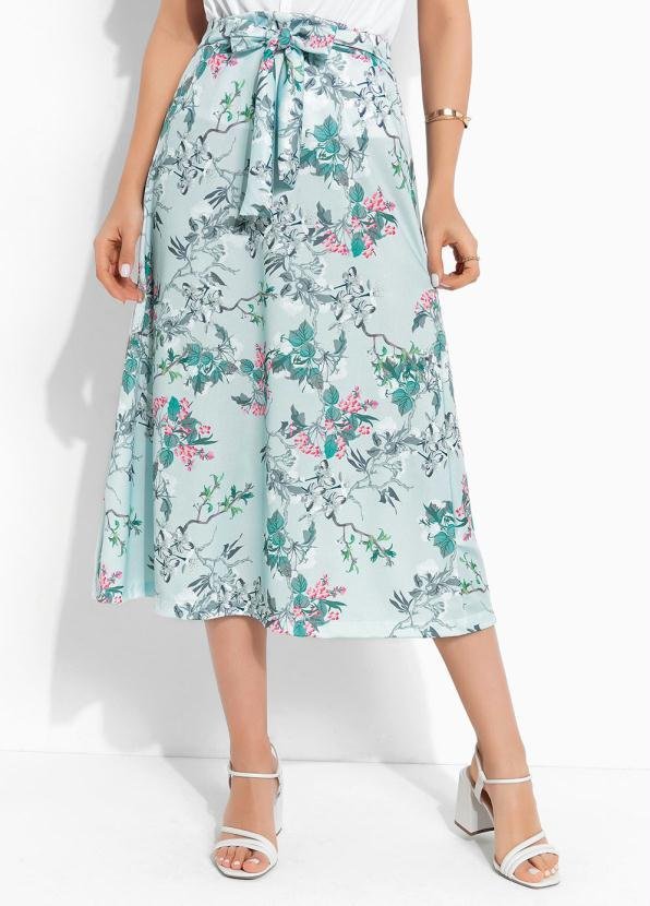 Imagem principal Saia Floral Azul com Amarração Rosalie Rosalie