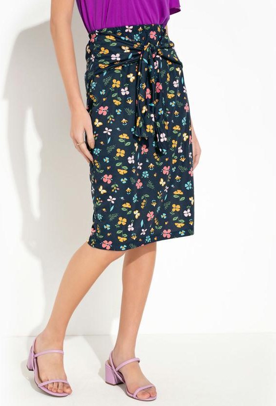 Saia Floral com Amarração