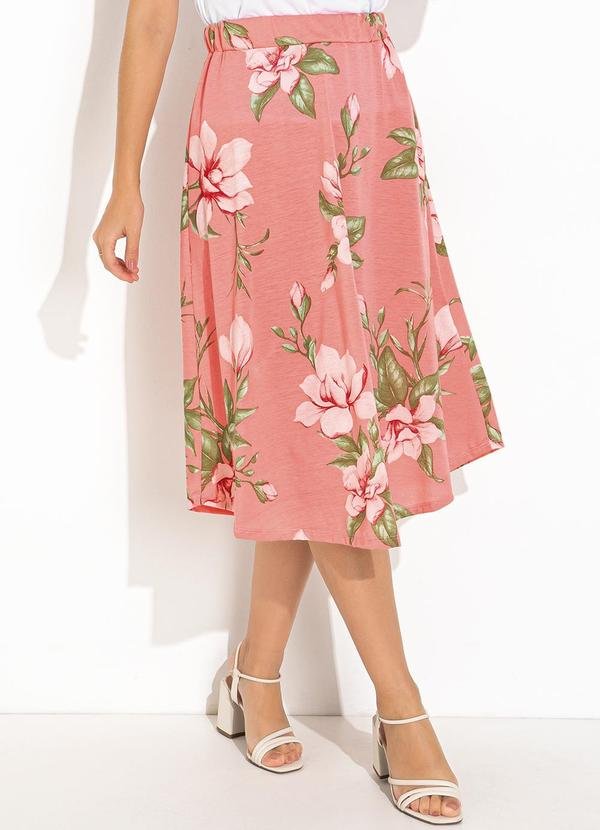 Imagem principal Saia Floral Rosa em Malha Rosalie Rosalie