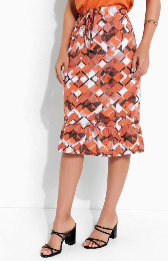 Imagem principal Saia Laranja com Babados Rosalie Rosalie