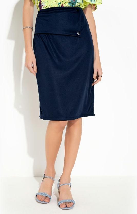 Saia Marinho com Botão