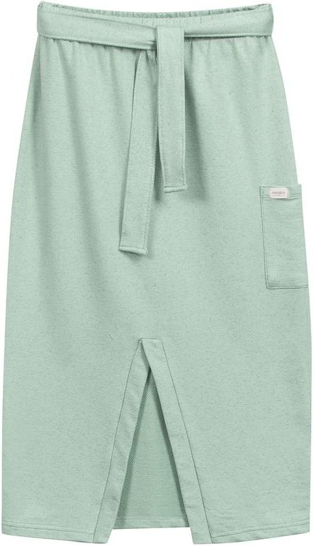 Saia Midi com Fenda Comfy Verde