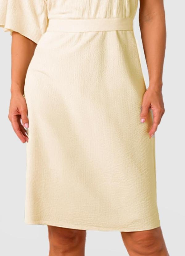 Imagem principal Saia Mídi em Malha Linho Off White Malwee Malwee