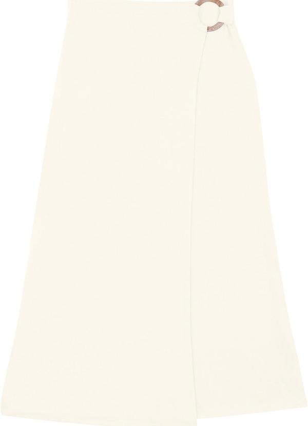 Imagem principal Saia Mídi Evasê com Argola Off White Malwee Malwee