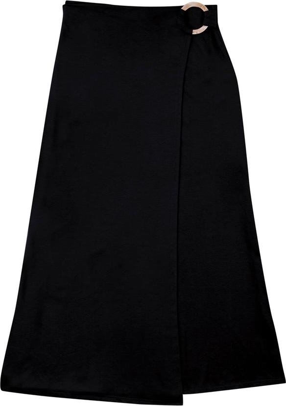 Imagem principal Saia Mídi Evasê com Argola Preto Malwee Malwee