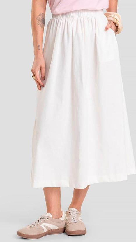 Imagem principal Saia Midi Feminina em Sarja Bege Dianna Dianna