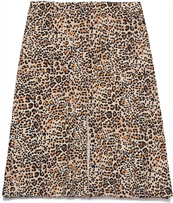 Saia Midi Plus Size em Viscotorcion Bege