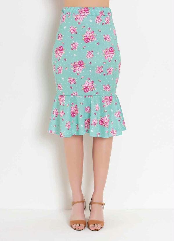 Imagem principal Saia Peplum Floral Verde Rosalie Rosalie