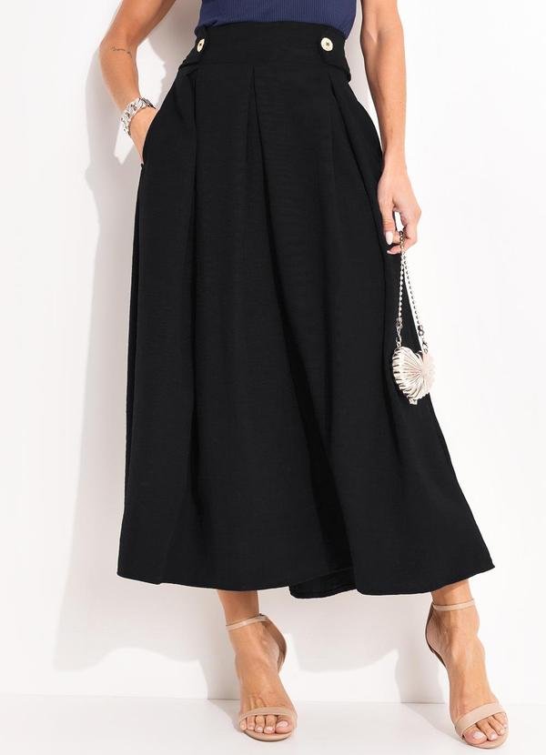 Imagem principal Saia Preta em Tecido Texturizado Quintess Quintess