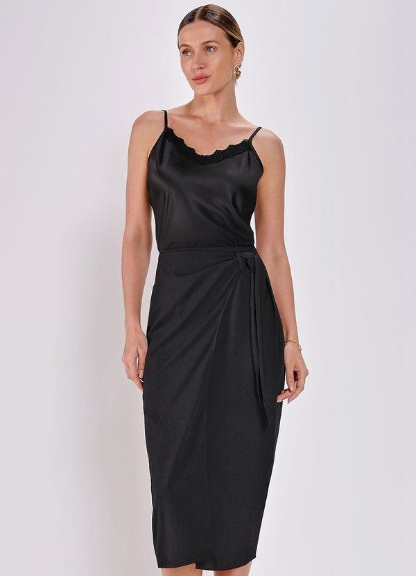 Saia Preto Transpassada Lidia