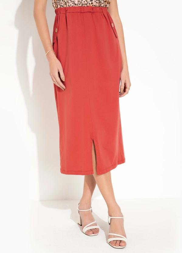 Saia Terracota com Fenda