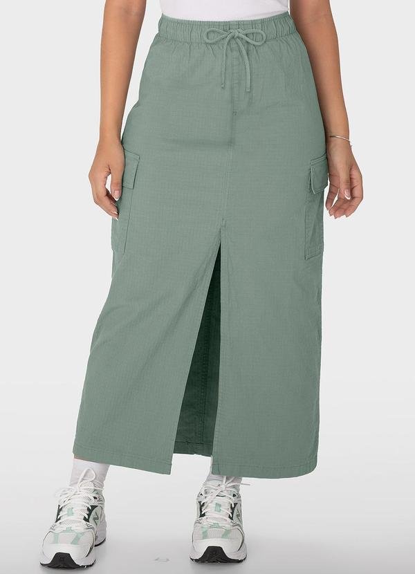 Imagem principal Saia Verde Menta Mídi Cargo em Sarja Malwee Malwee