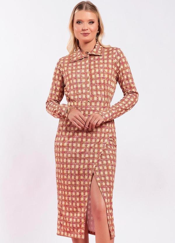 Saia Xadrez Textura em Malha