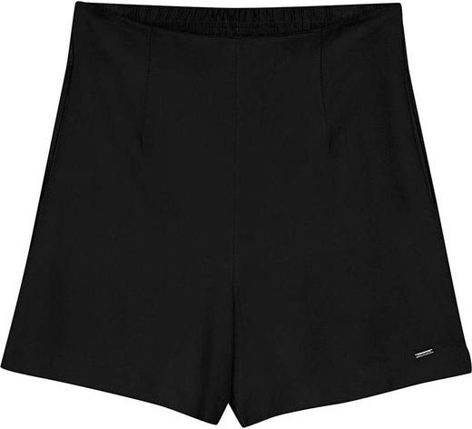 Imagem principal Short Feminino Alfaiataria Creponado Preto Marialícia Marialícia