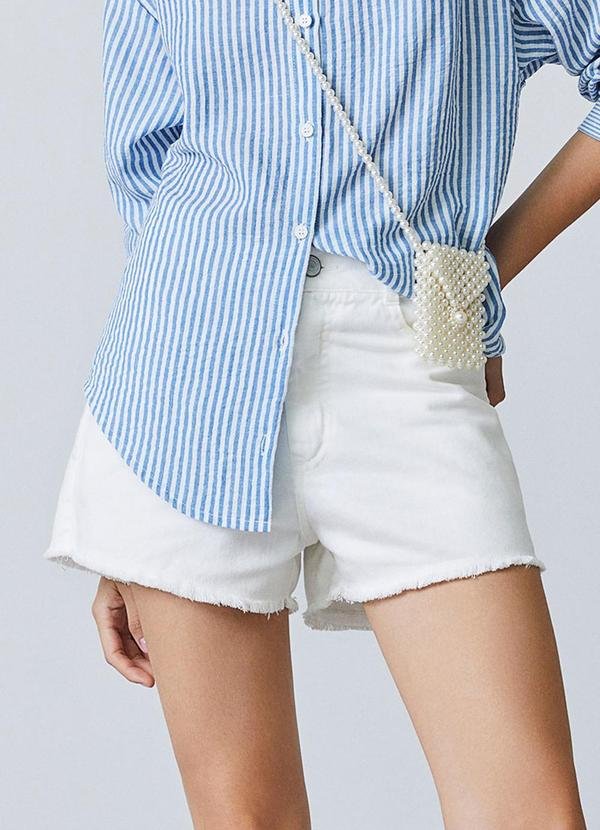 Imagem principal Short Trendy em Sarja Off White Branco Authoria Authoria