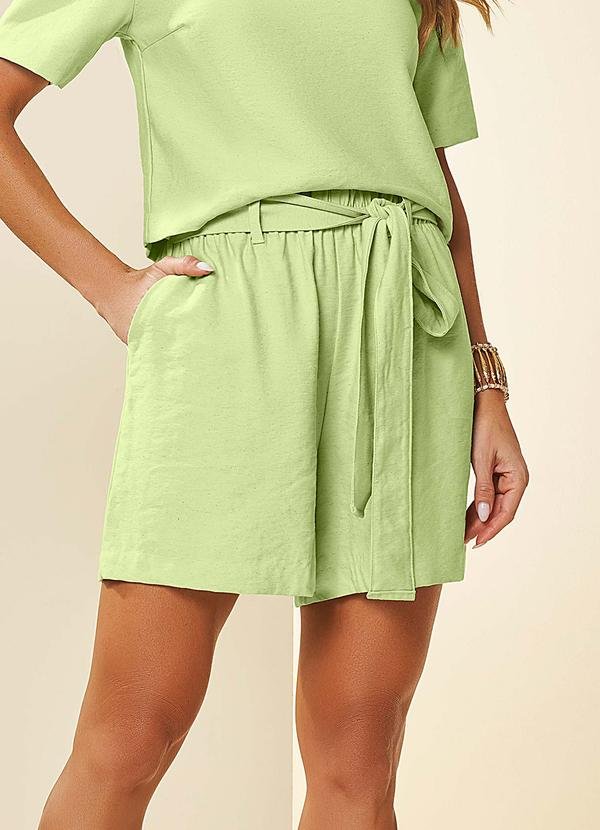 Shorts Brisamar com Faixa Verde