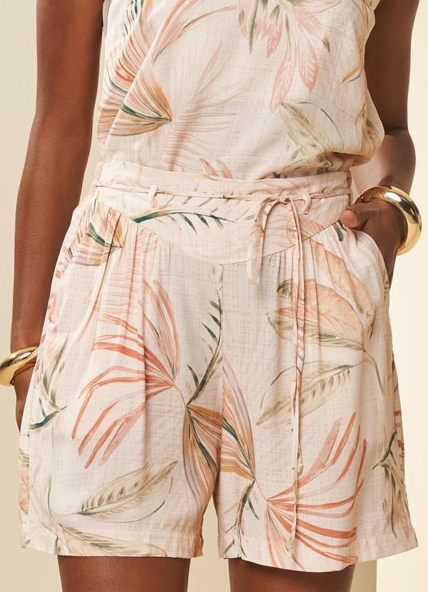 Shorts Cintura Alta Veraneio Estampado