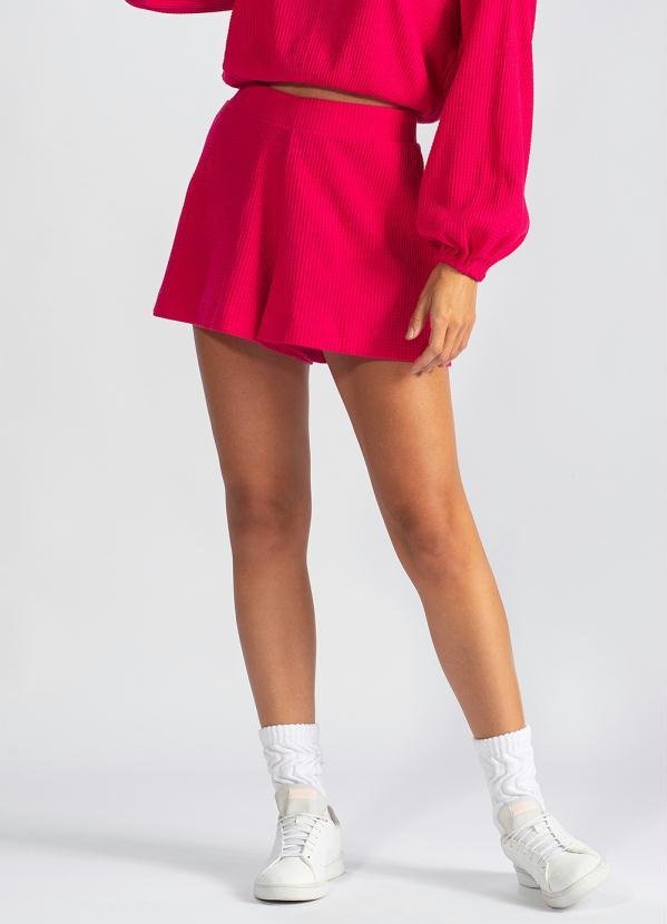 Shorts Curto de Moletom Rosa