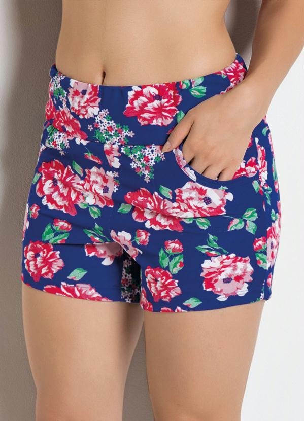 Imagem principal Short com Estampa Floral Azul Moda Pop Moda Pop
