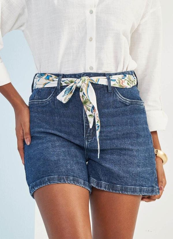 Shorts Jeans Boyfriend Brisamar Azul