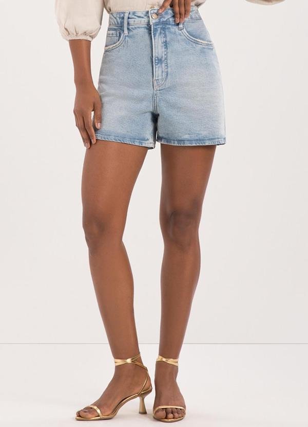 Imagem principal Shorts Mom Jeans de Chapa Barriga Azul Lunender Lunender
