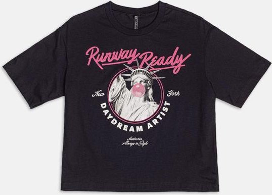 Blusa Estampada Preto