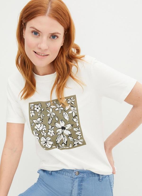 Imagem principal Blusa Off White em Malha de Algodão Penteado bonprix bonprix