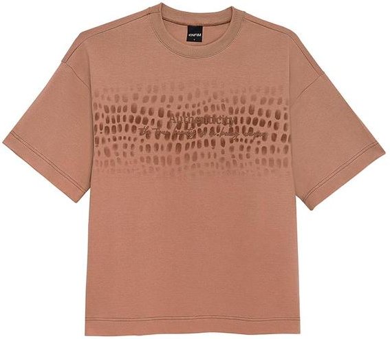 Camiseta Ampla Authenticity Marrom