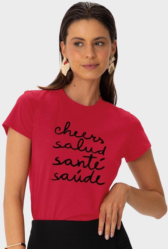 Camiseta Baby Look Brindes Vermelho