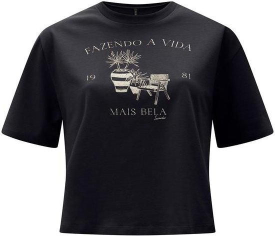 Imagem principal Camiseta Cropped D em Meia Malha Penteada Preto Lunender Lunender