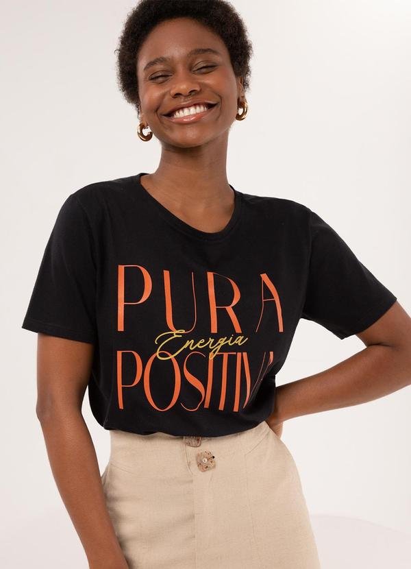 Imagem principal Camiseta D Regular em Meia Malha Penteada Preto Lunender Lunender