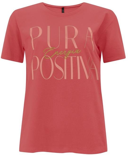 Imagem principal Camiseta D Regular em Meia Malha Penteada Rosa Lunender Lunender
