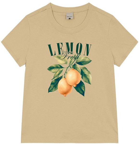 Camiseta Lemon em Malha Areia
