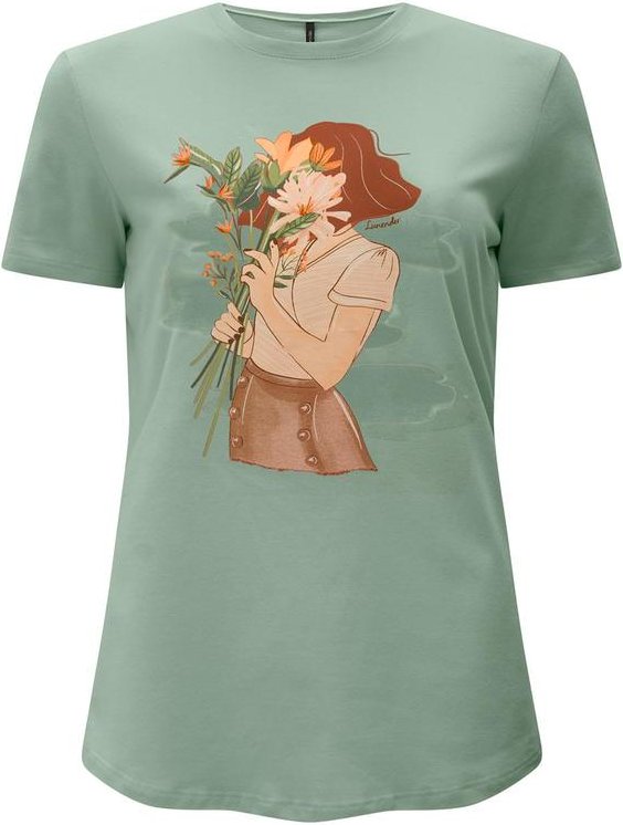 Imagem principal Camiseta Slim D com Estampa Localizada Verde Lunender Lunender