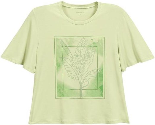 Imagem principal T-Shirt Feminina Folhagem Verde Marialícia Marialícia