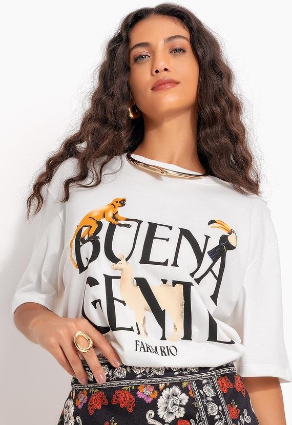 Imagem principal T-Shirt Média Buena Gente Off White FARM FARM