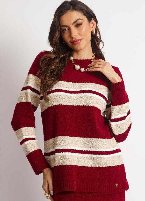 Imagem principal Blusa Flavia Vermelho e Bege Doce Tom Doce Tom