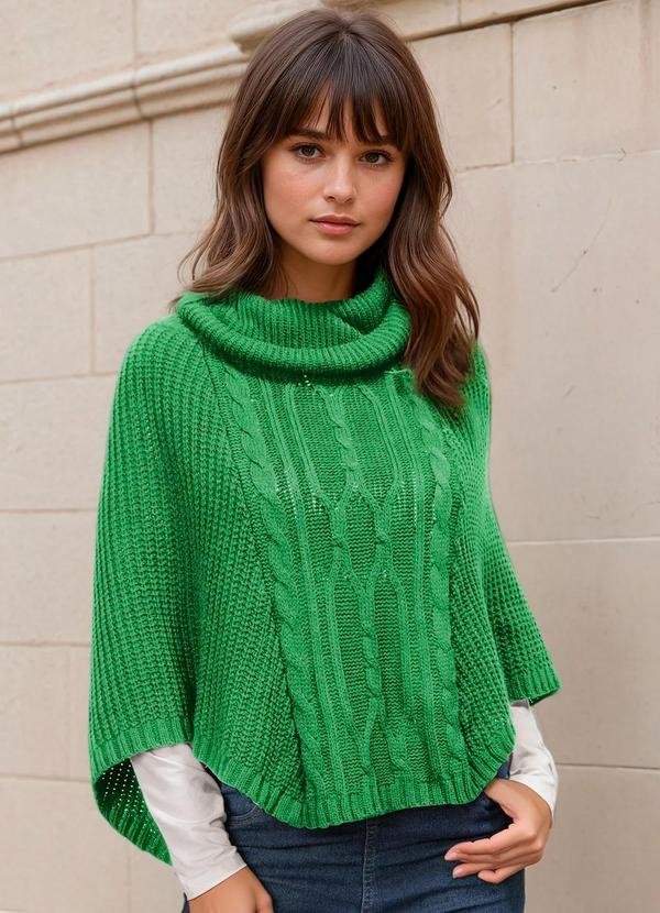 Imagem principal Poncho de Tricô Verde Bandeira bonprix bonprix