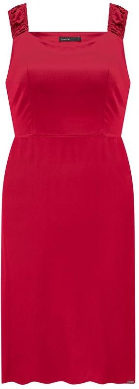 Vestido Curto com Alças e Decote Reto Vermelho