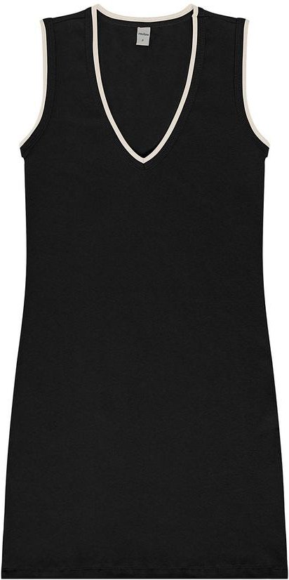 Vestido Curto em Ribana Preto