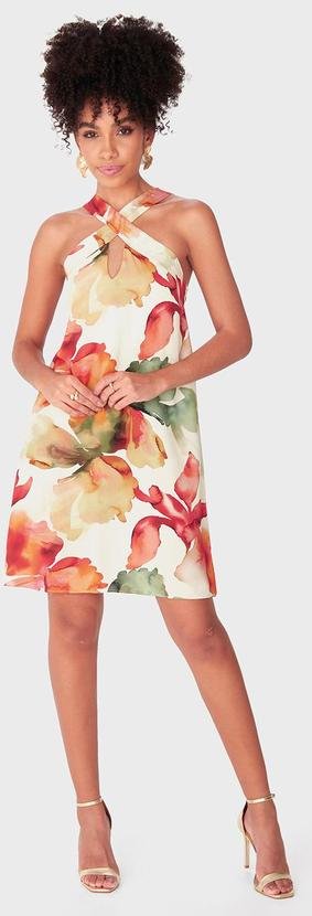 Imagem principal Vestido Curto Evasê Floral Off White Enfim Enfim