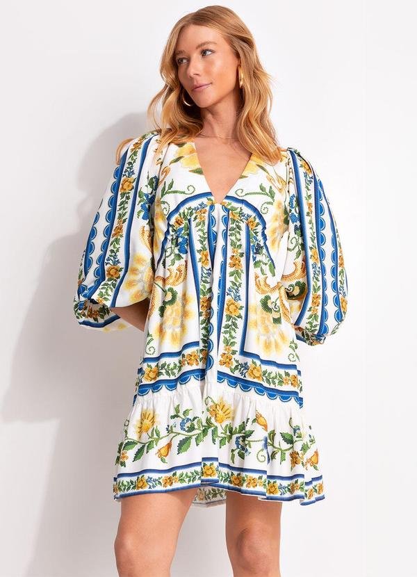 Imagem principal Vestido Curto Floral Emilia Off White FARM FARM