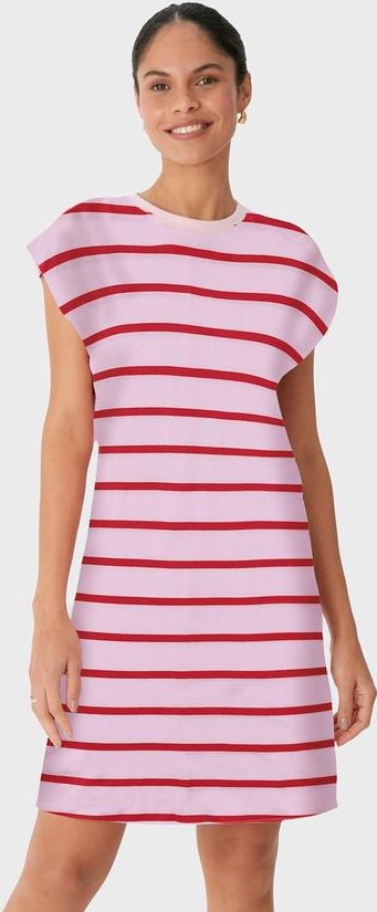 Imagem principal Vestido Curto Muscle Listrado Rosa Malwee Malwee