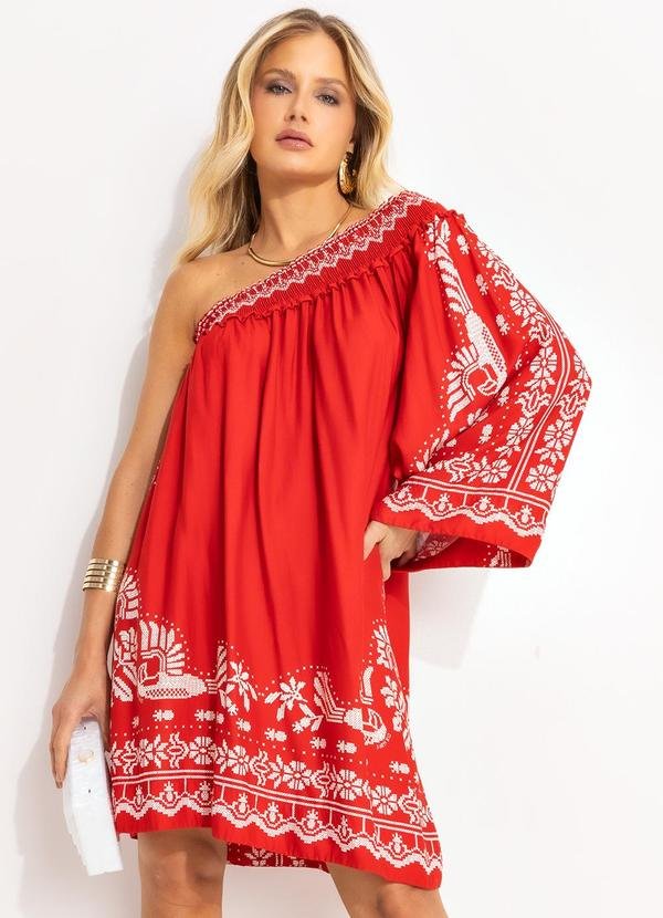 Imagem principal Vestido Curto Ombro Só Relicário Vermelho FARM FARM