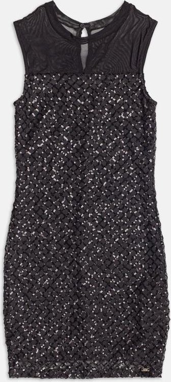 Vestido de Tule com Paetê Preto