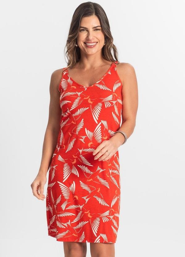 Vestido Estampado Laranja